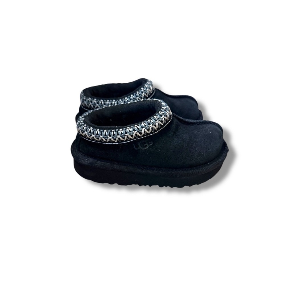 UGG Tasman II Suede Slippers Toddler Size 6 Cozy‎ Black Slip-On Shoes
